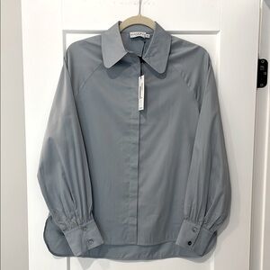 Harshman LA Gray Button Down Shirt Small NWT